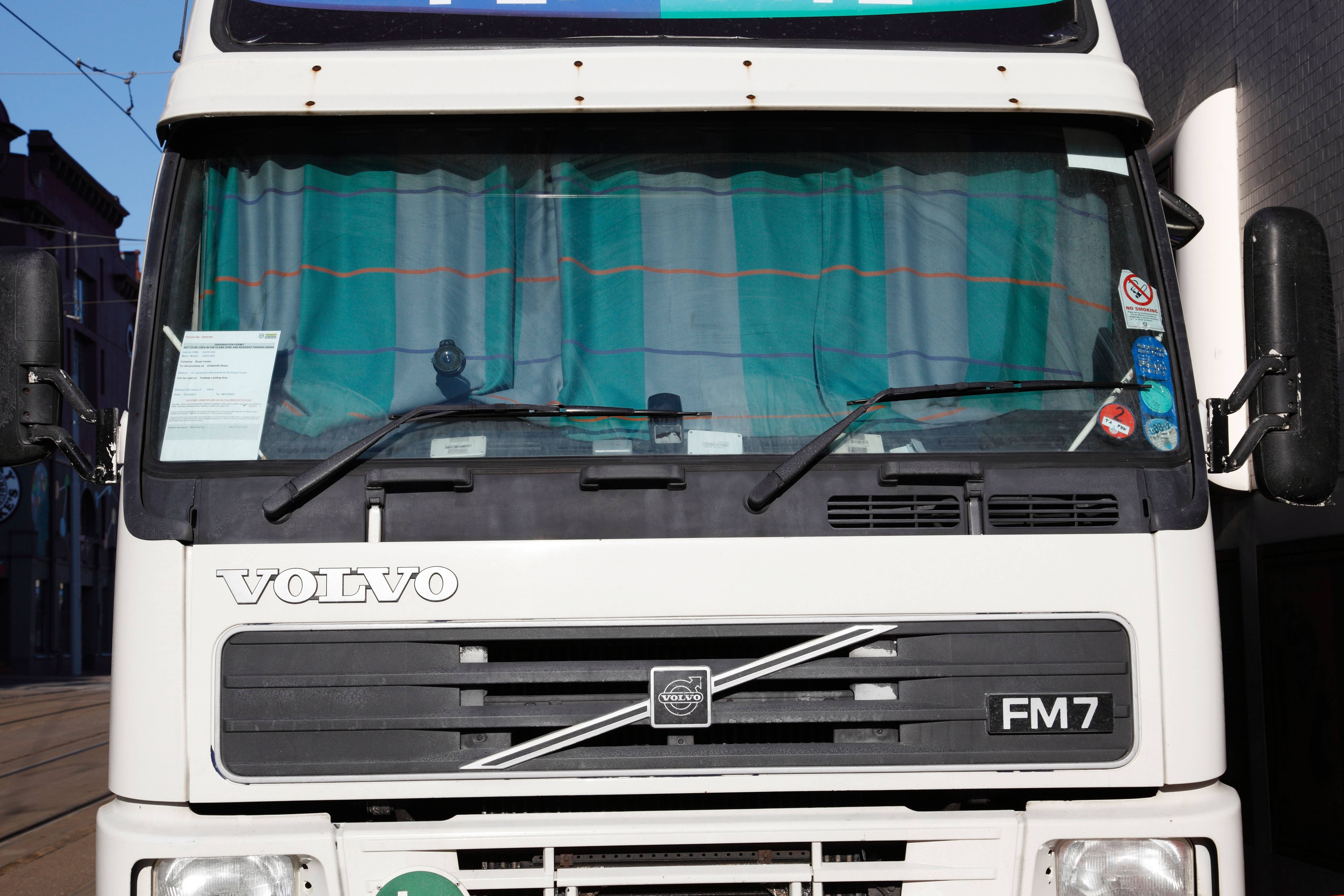 Each night thousands of lorry drivers are still being forced to park in laybys and industrial estates due to a severe shortage of purpose-built facilities, an investigation has found (Mark Richardson/Alamy/PA)
