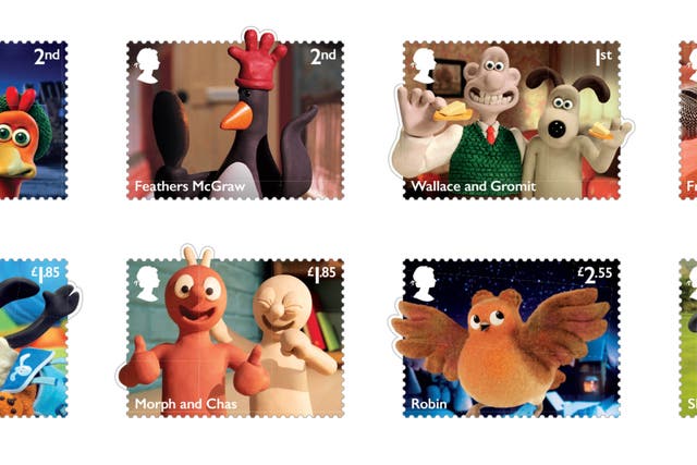 Royal Mail have teamed up with Aardman Animations to create a new selection of stamps (Royal Mail/Aardman/PA)