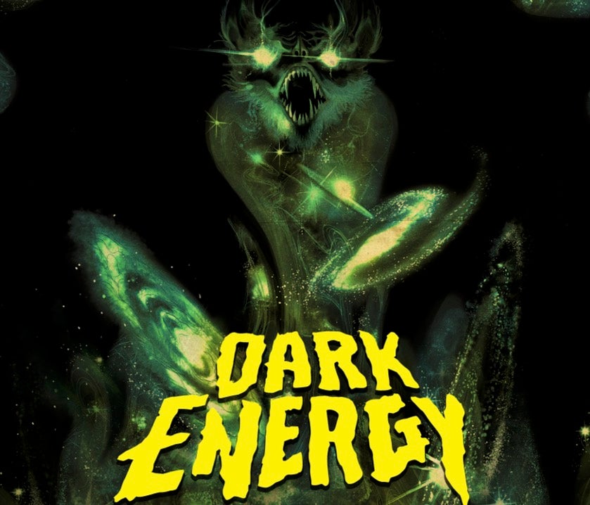 A Nasa poster created for Halloween celebrating dark energy in the style of a vintage horror film
