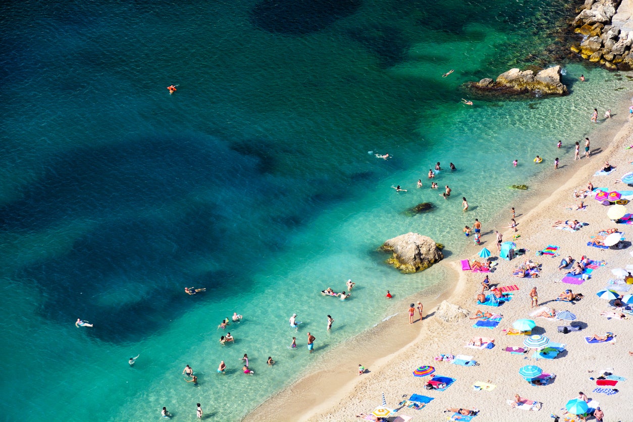 Mediterranean bliss: a beach near Nice in the south of France, the destination of choice for 20% of British holidaymakers