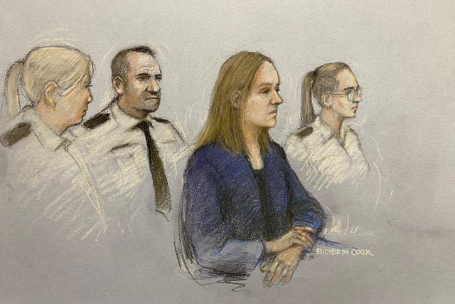 Lucy Letby in the dock at Manchester Crown Court (Elizabeth Cook/PA)