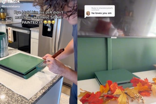<p>TikToker reveals boyfriend painted PS4 to match her living room after she complained about ‘aesthetic’ </p>