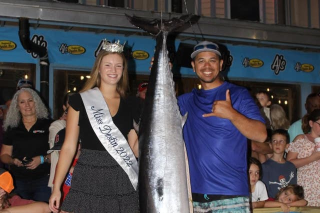 <p>A picture of the record breaking fish shared by Destin Fishing Rodeo on Facebook</p>