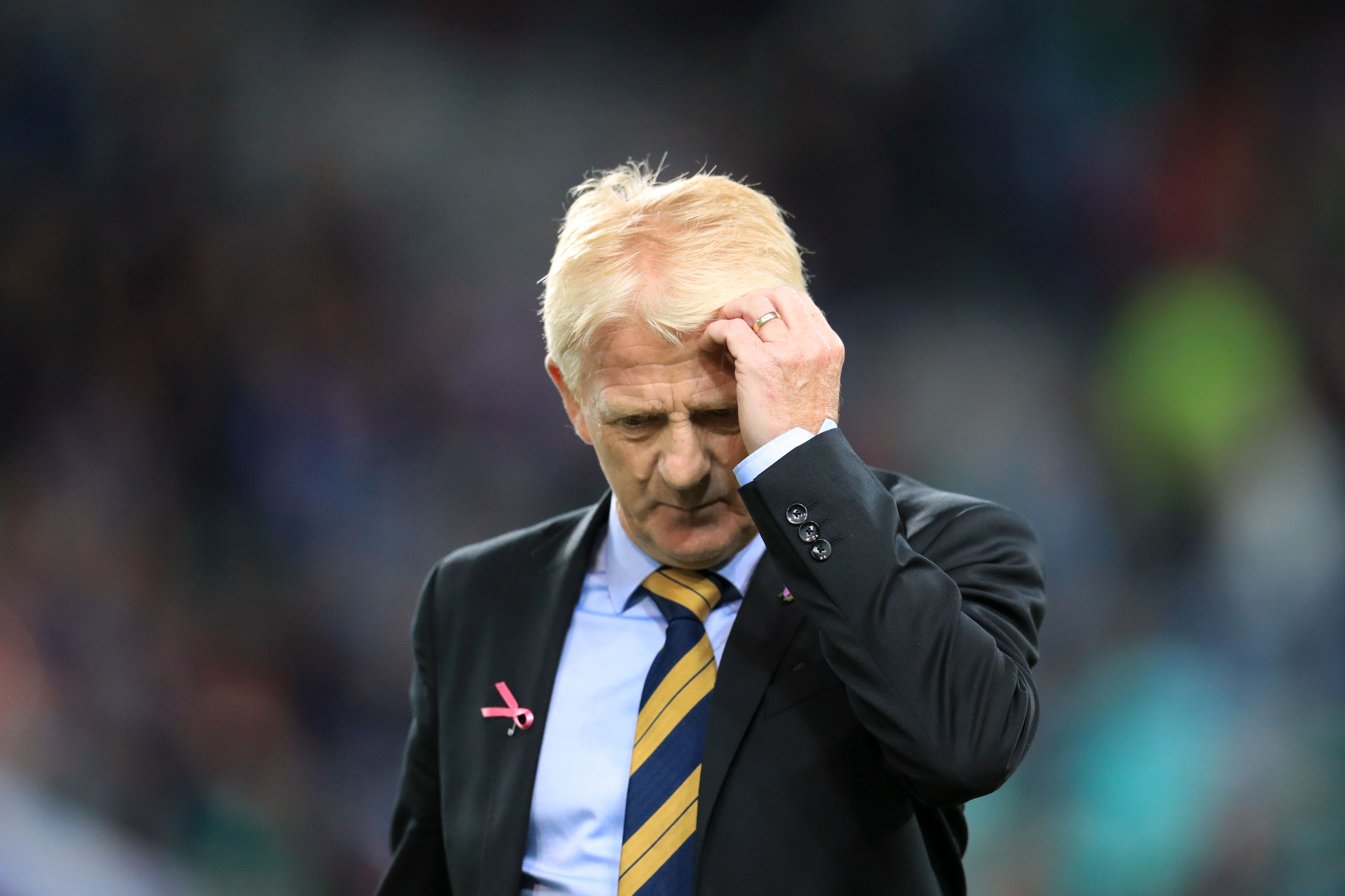 Scotland manager Gordon Strachan appears dejected after the final whistle in Ljubljana (Adam Davy/PA)