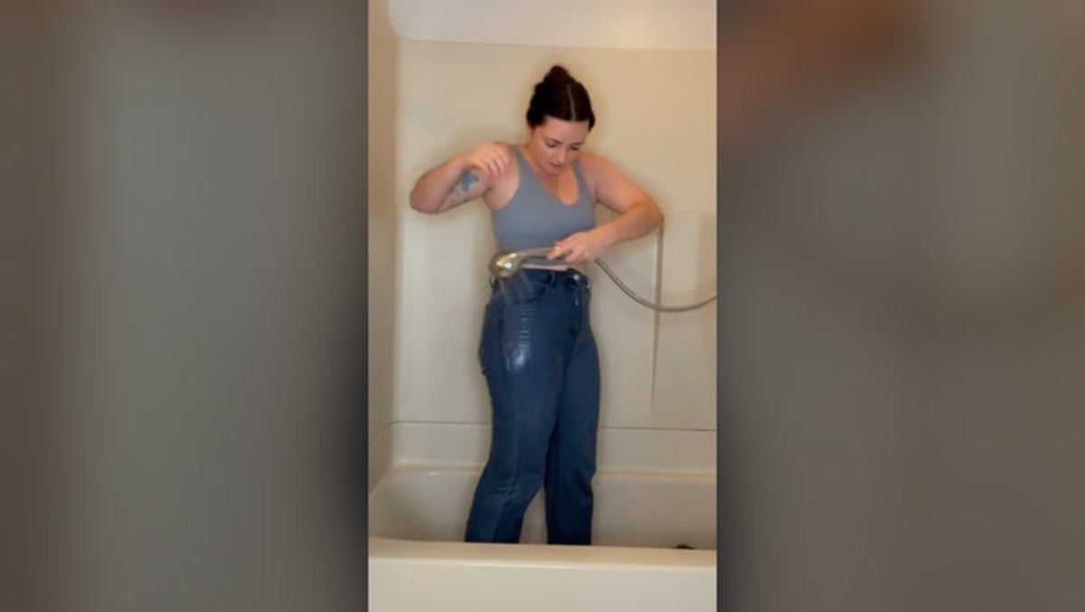 Woman transforms jeans from size 8 to size 12 with clever TikTok trick