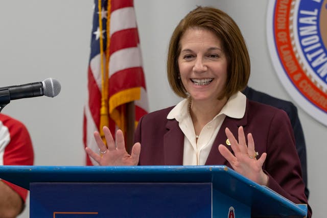 <p>Nevada Senator Catherine Cortez Masto on the campaign trail</p>