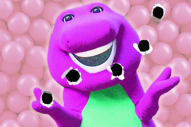 <p>Barney die die die: The purple dinosaur and one-time public enemy No 1 </p>