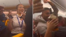 Love Island star films TikToker shouting ‘if you want to blow up the plane, say oi oi oi’ on Ryanair flight