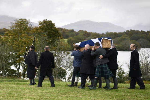 The funeral of Ian Hamilton KC took place on Wednesday (John Linton/PA)