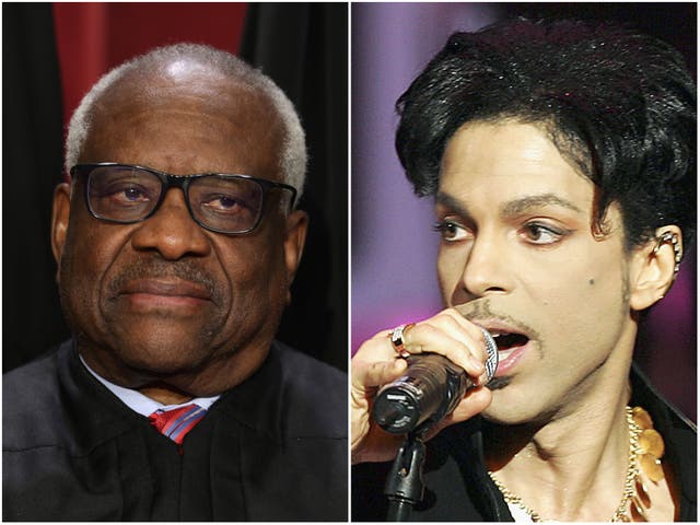 Clarence Thomas provocó indignación en las redes sociales después de decir que solía ser fanático de Prince