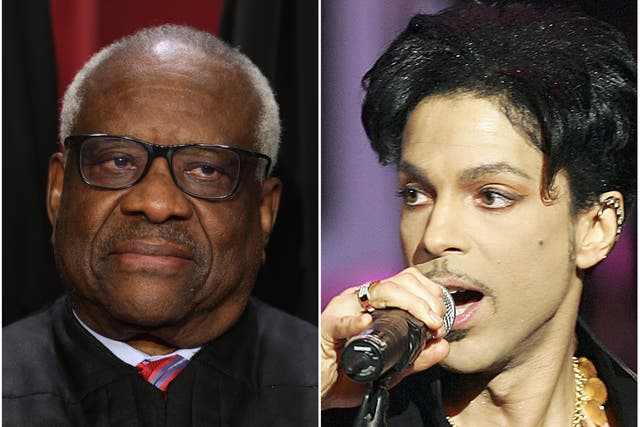 Clarence Thomas provocó indignación en las redes sociales después de decir que solía ser fanático de Prince