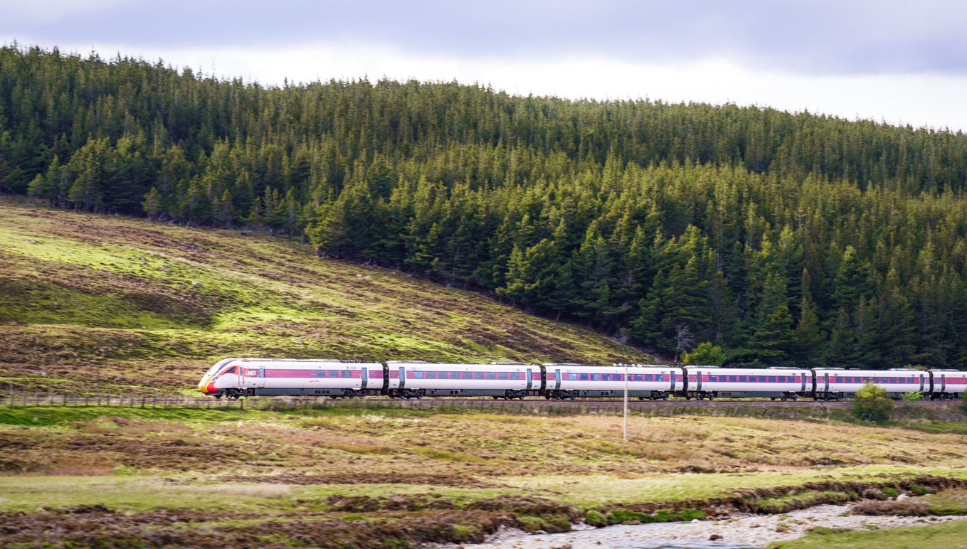 An LNER train in the Scottish Highlands