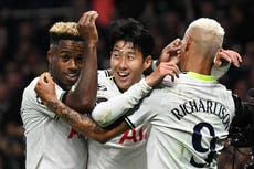 Tottenham survive late scare as sensational Harry Kane and Son Heung-min down Frankfurt