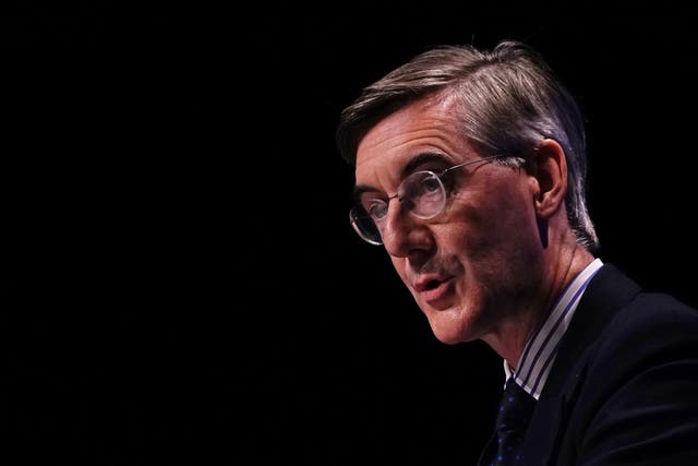 Jacob Rees-Mogg during the Conservative Party annual conference (Aaron Chown/PA)