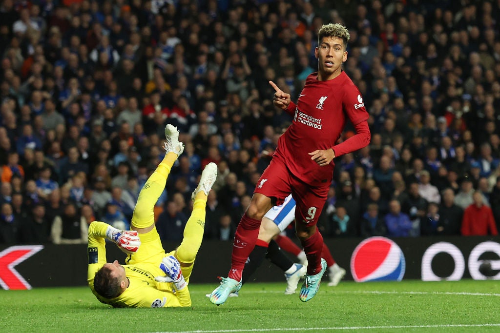 Firmino’s double and performance sparked Liverpool’s rout of Rangers