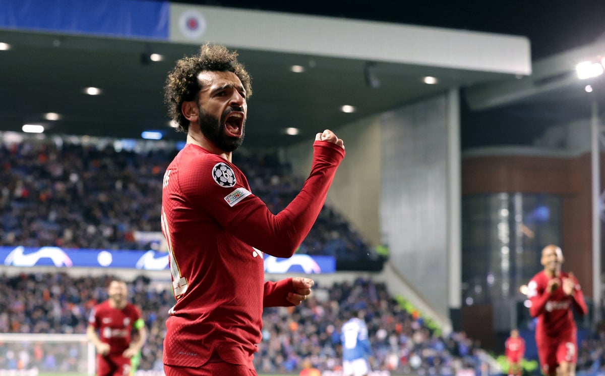 Mohamed Salah scores fastest Champions League hat-trick as Liverpool thrash Rangers