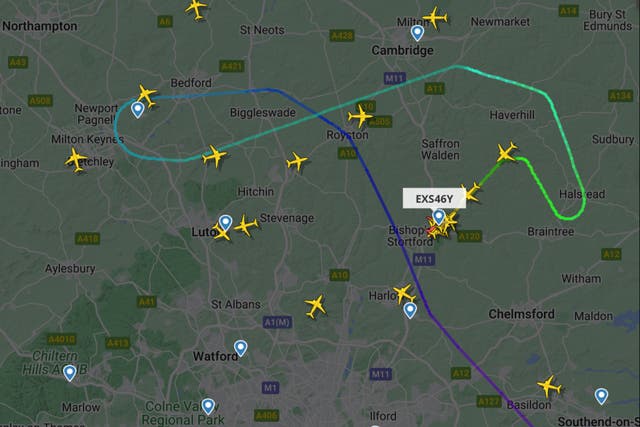 <p>Flight LS922 from Dalaman, Turkey, to Manchester diverted to Stansted over suspected bomb threat</p>