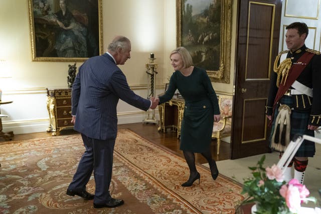 <p>King Charles III meets the prime minister during their weekly Wednesday audience at Buckingham Palace</p>