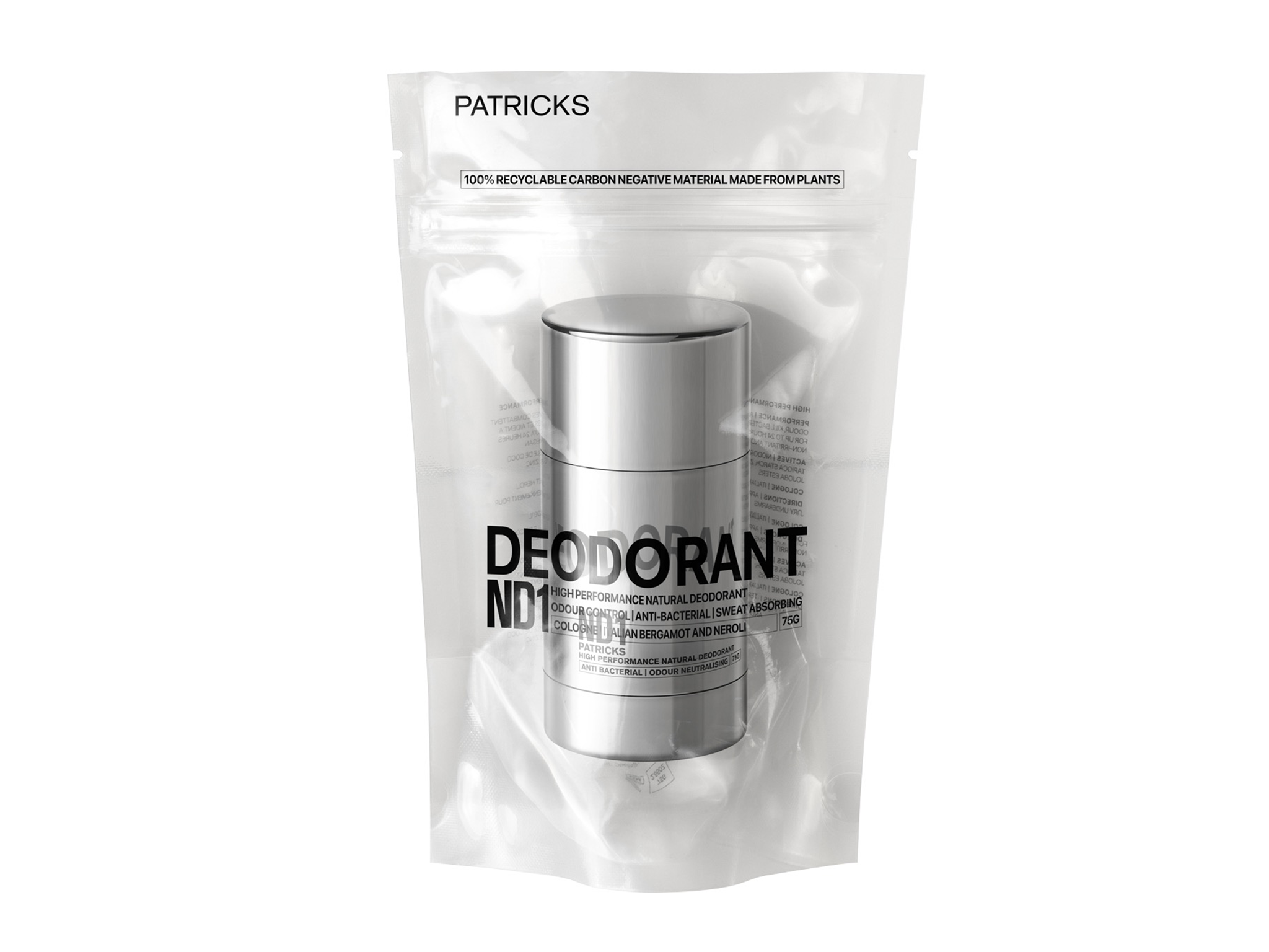 Patricks ND1 high performance natural deodorant
