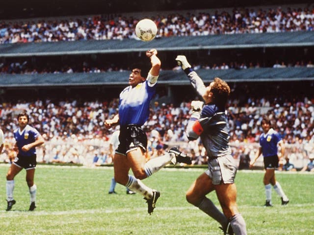 <p>Diego Maradona’s Hand of God moment came in the Azteca Stadium </p>