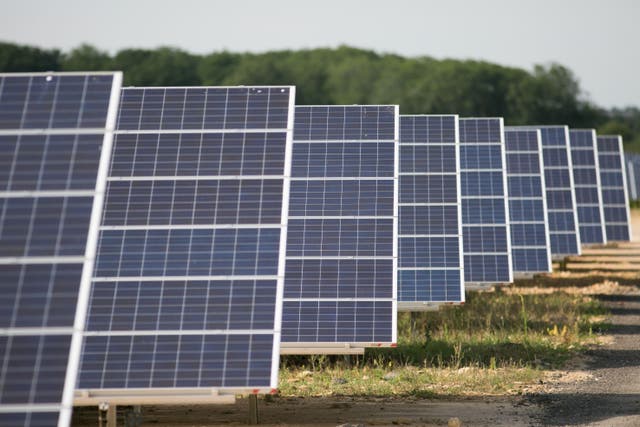 The Government is reportedly planning a clampdown on solar panels on farmland (Daniel Leal-Olivas/PA)