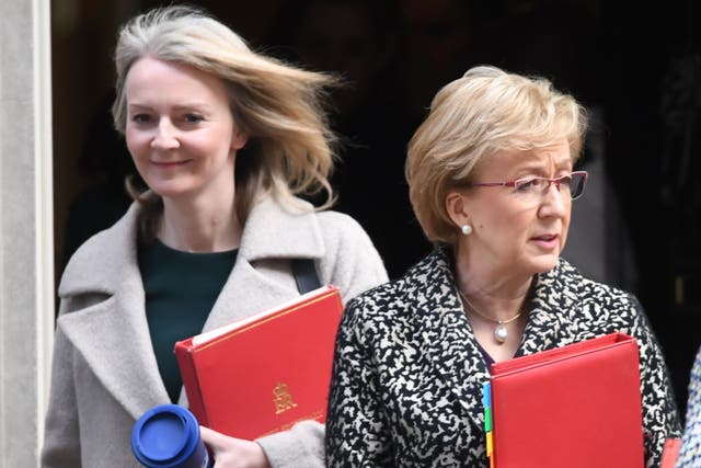 Liz Truss and Dame Andrea Leadsom in 2019 (John Stillwell/PA)