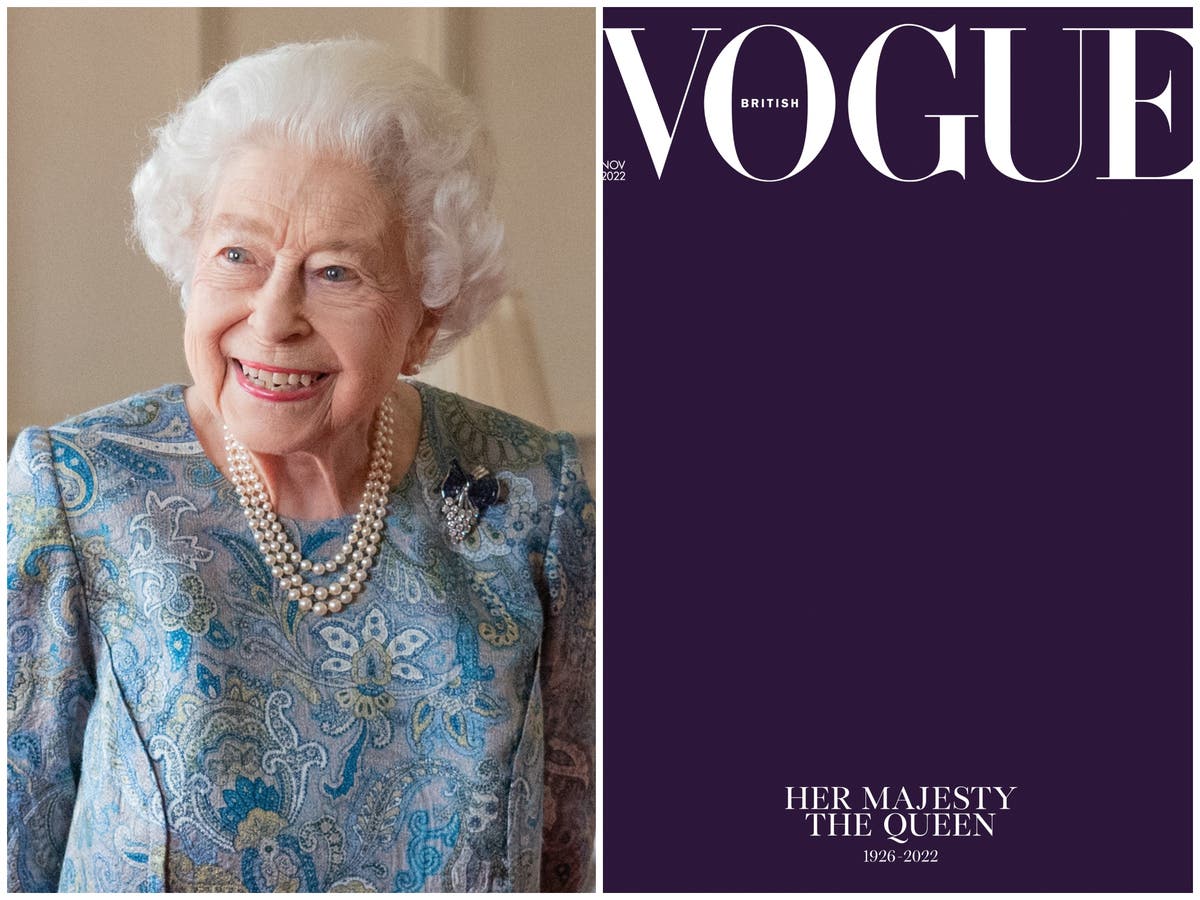 British Vogue mark Queen&rsquo;s death with traditional purple cover