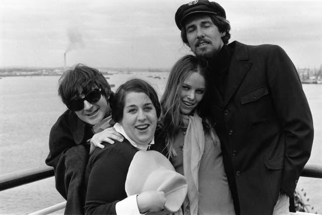 <p>Mamas and the Papas (L-R) Denny Doherty, Cass Elliot, Michelle Phillips and John Phillips </p>