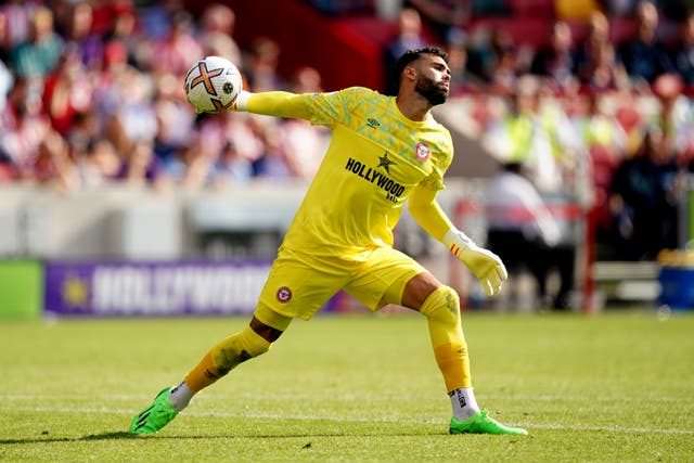 David Raya has been backed to bounce back by Brentford manager Thomas Frank (John Walton/PA)