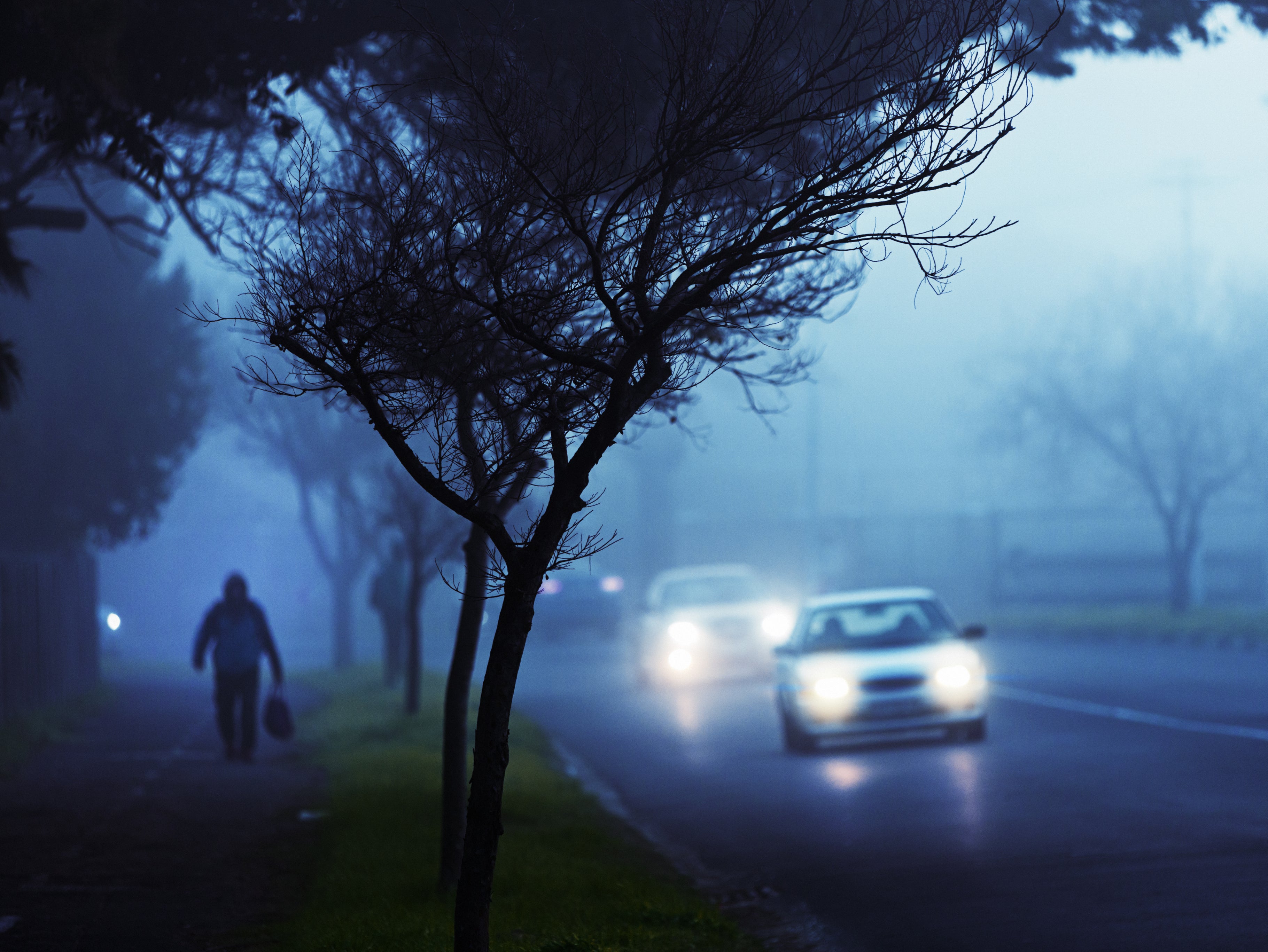 Пройти через туман. Driving Safety in Fog.