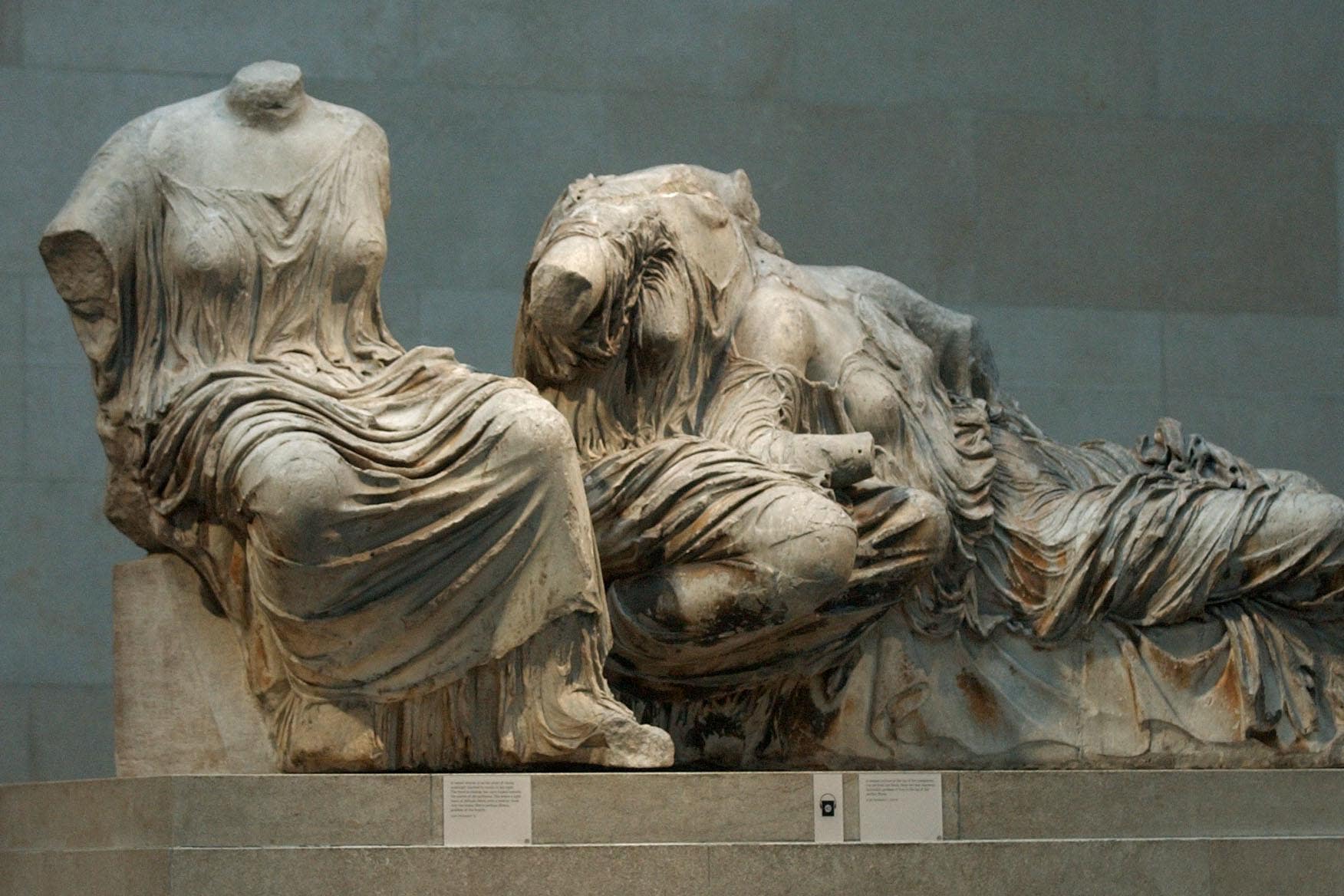 The Parthenon Marbles are on display in London’s British Museum (Matthew Fearn/PA)