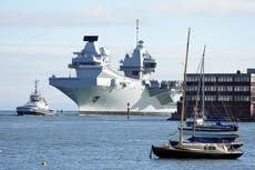 HMS Queen Elizabeth returns to home port after replacing sister ship on US visit