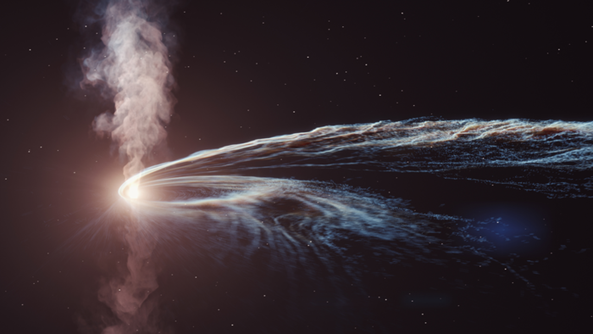 يقول العلماء إن المواد الخارجة من الثقب الأسود “تشبه أي شيء رأيناه من قبل”.