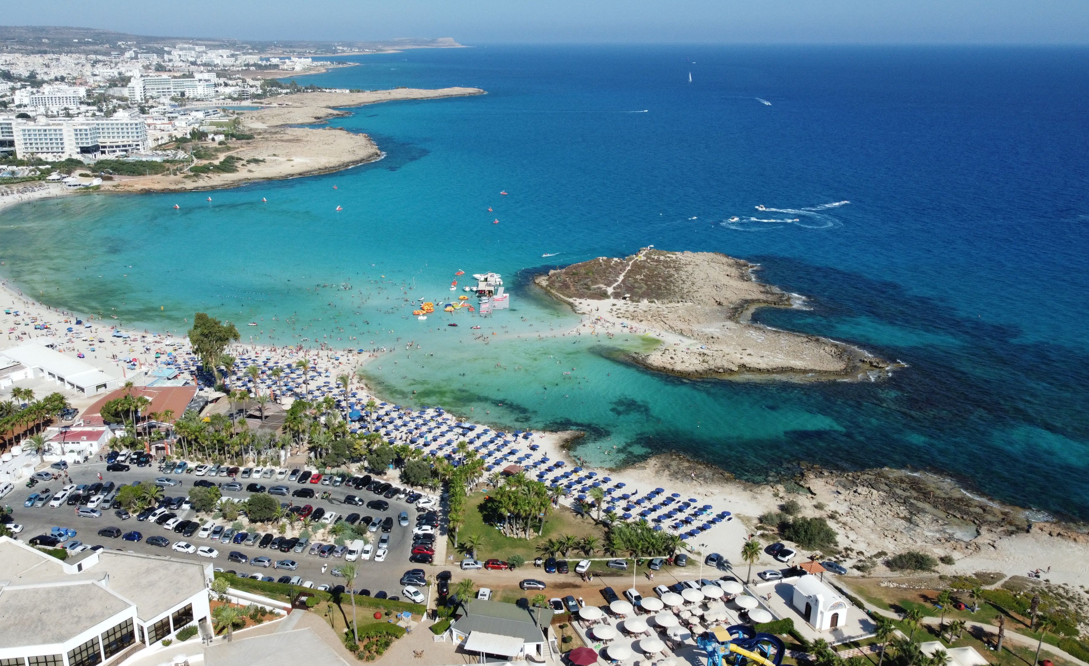 Nissi Beach in the Cypriot resort town of Ayia Napa