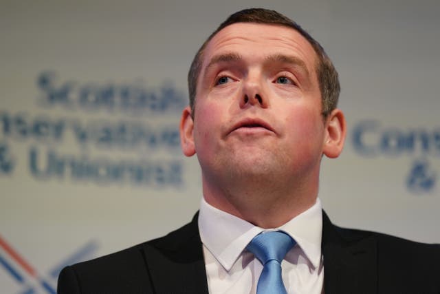 Scottish Conservative leader Douglas Ross appeared on Question Time on Thursday (Jacob King/PA)