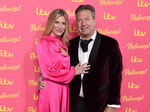 <p> Lisa Faulkner and John Torode attend the ITV Palooza 2019 at the Royal Festival Hall</p>