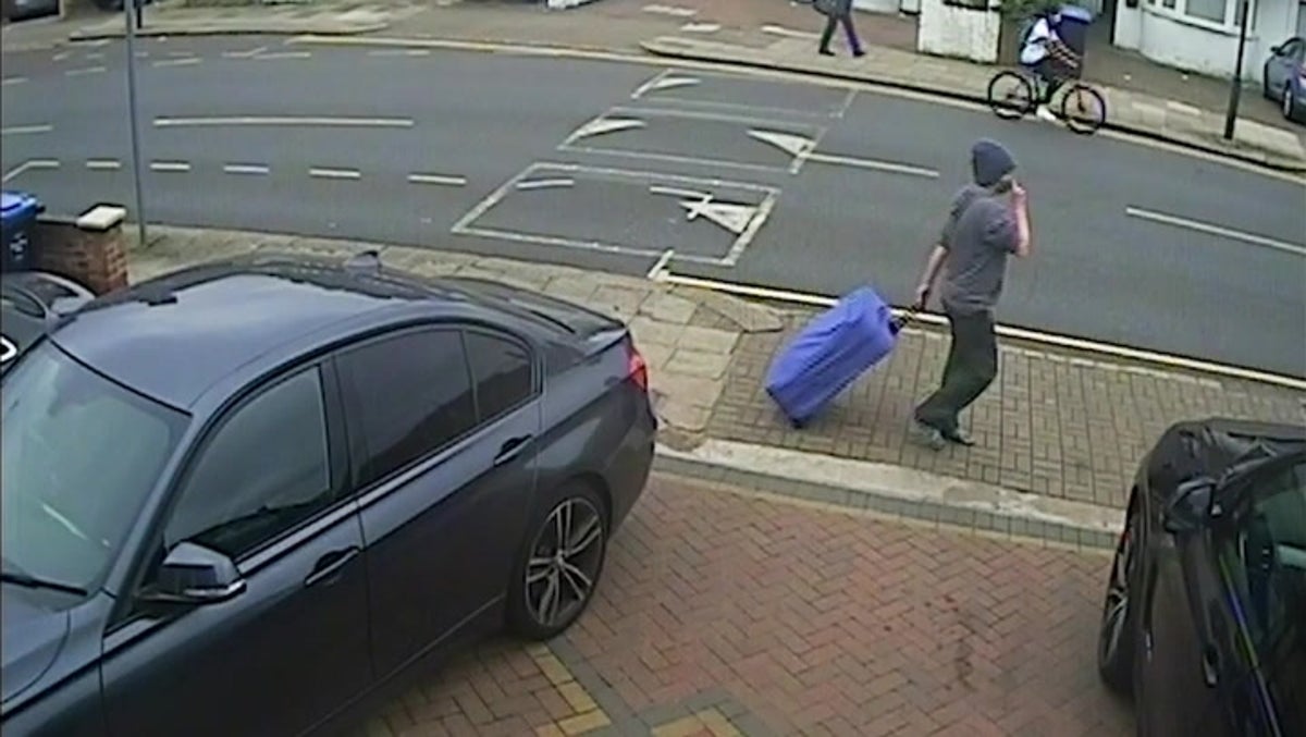 CCTV captures osteopath trained in dissection ‘dragging suitcase containing body’