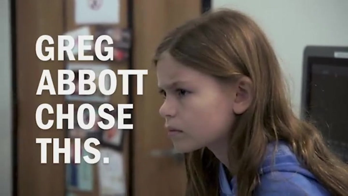 Pro-choice advert featuring pregnant child released by Mothers Against Greg Abbott