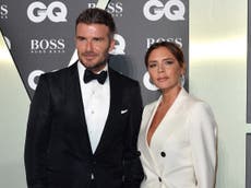 Victoria Beckham poses in ‘All I want for Christmas is David Beckham’ hoodie