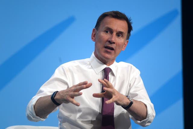 Jeremy Hunt pictured during the Conservative Party leadership campaign in 2019 (Kirsty O’Connor/PA)