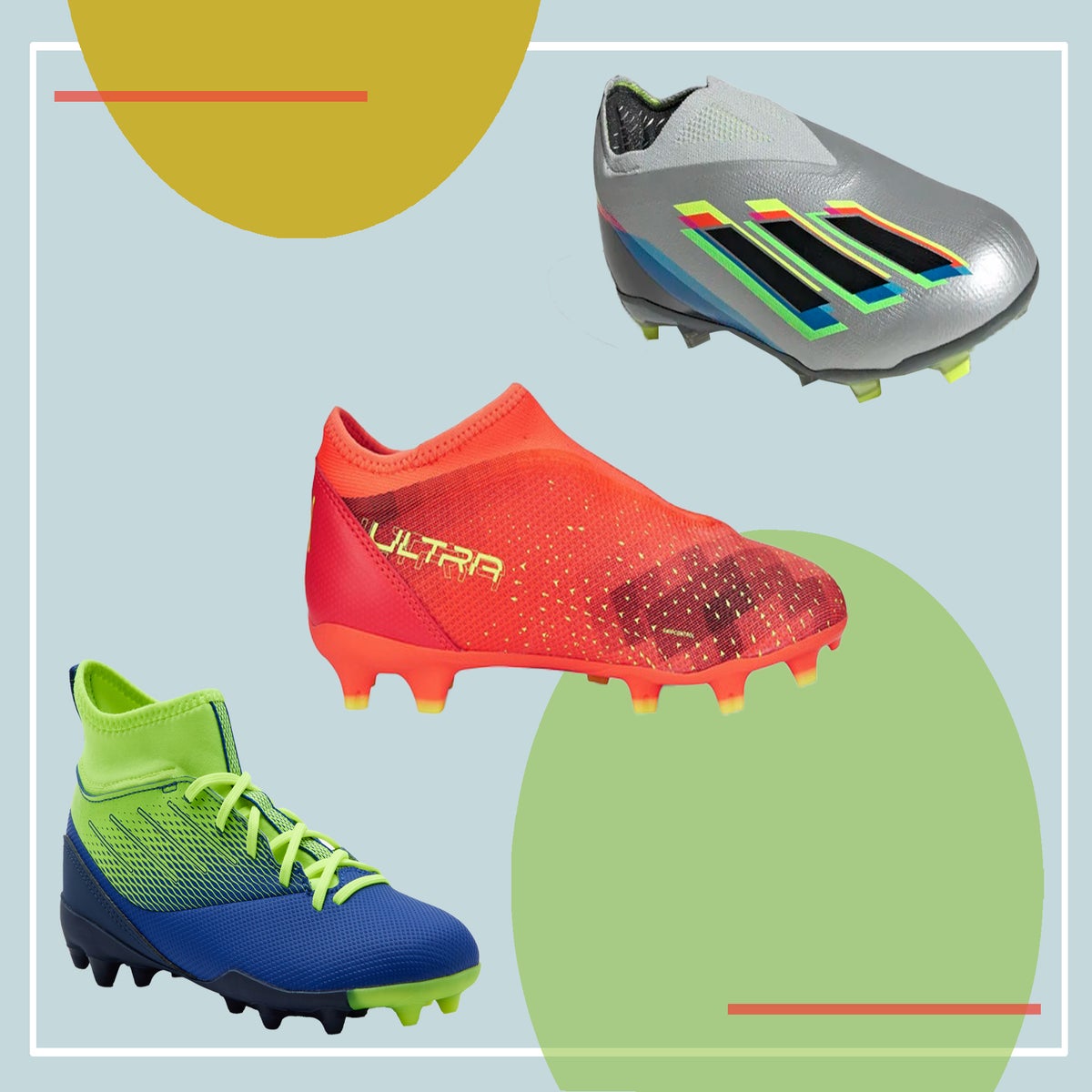 Sock Football Boots, Nike, adidas & Puma