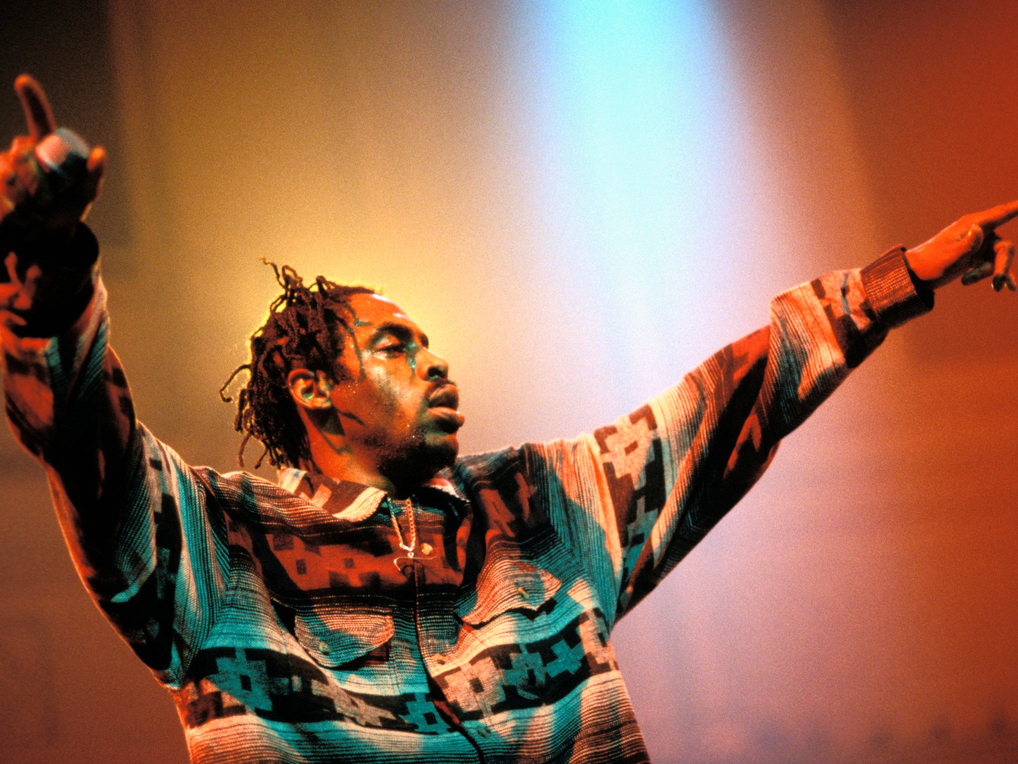 The artist formerly known as Artis Leon Ivey Jr, on stage at Paradiso in Amsterdam in January 1996