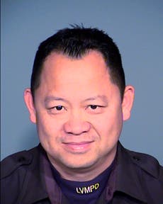 Prosecutor: Man held in Vegas officer killing fired 18 shots