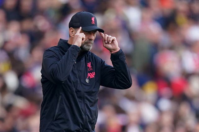 Liverpool manager Jurgen Klopp insists they are not dumb enough to believe victory over Rangers has solved their problems (Adam Davy/PA)