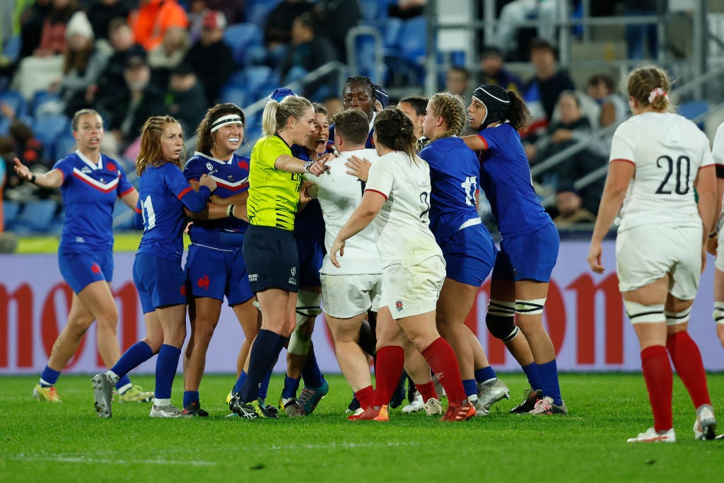 Tempers flared as England held on to defeat their European rivals