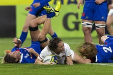 Emily Scarratt stars as England survive late scare to beat France in Rugby World Cup thriller