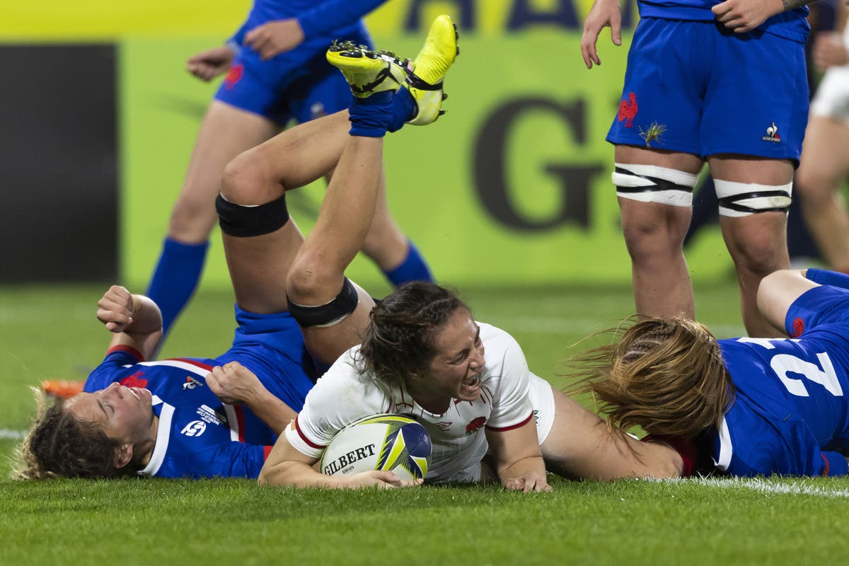 Emily Scarratt stars as England survive late scare to beat France in Rugby World Cup thriller Emily Scarratt stars as England survive late scare to beat France in Rugby World Cup thriller