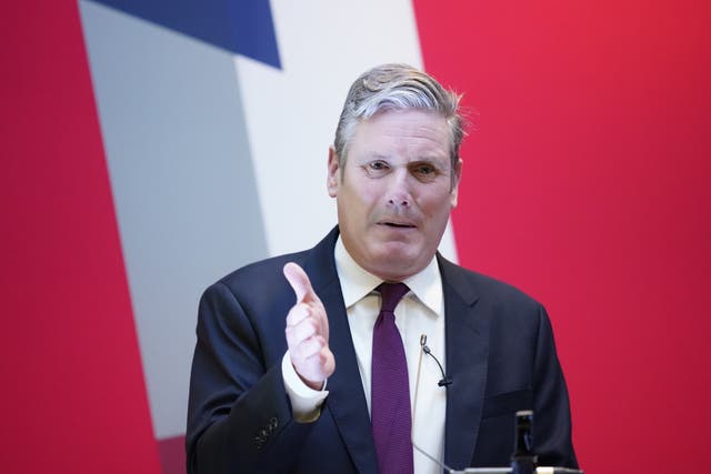 Sir Keir Starmer speaking at the Labour Regional Conference in Barnsley (Danny Lawson/PA)