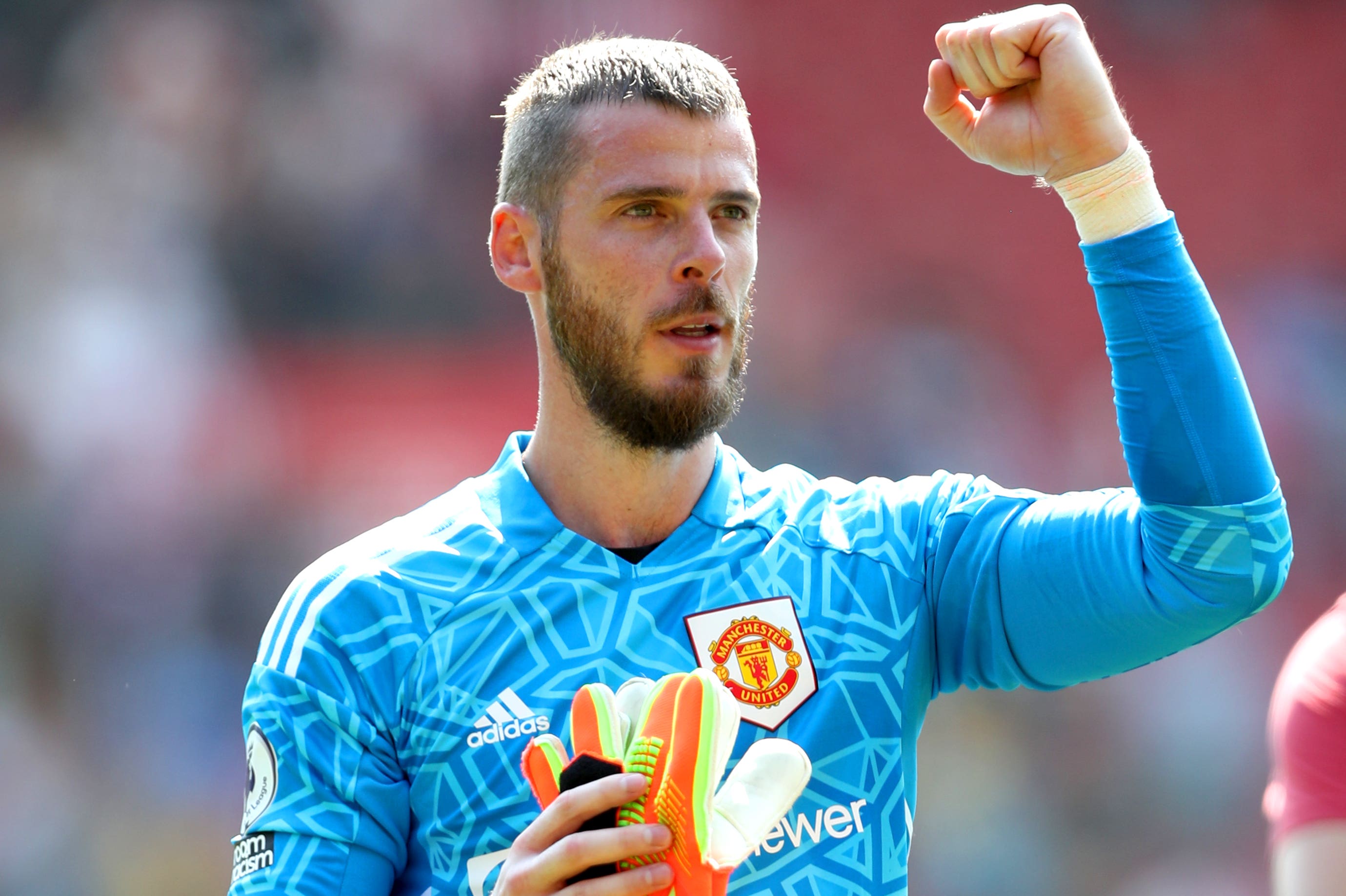 David De Gea marks his 500th appearance for Manchester United on Sunday (Kieran Cleeves/PA)
