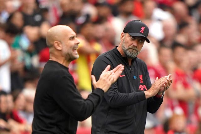 <p>Liverpool manager Jurgen Klopp’s relationship with Manchester City counterpart Pep Guardiola is a respectful one</p>